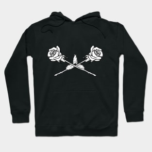 Double Rose White Hoodie